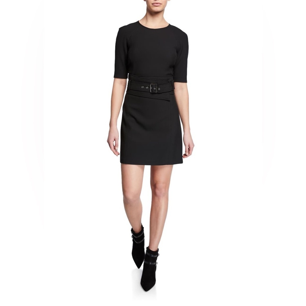 NWOT VERONICA BEARD Nora Short 1/2-Sleeve Belted Dress Size 0